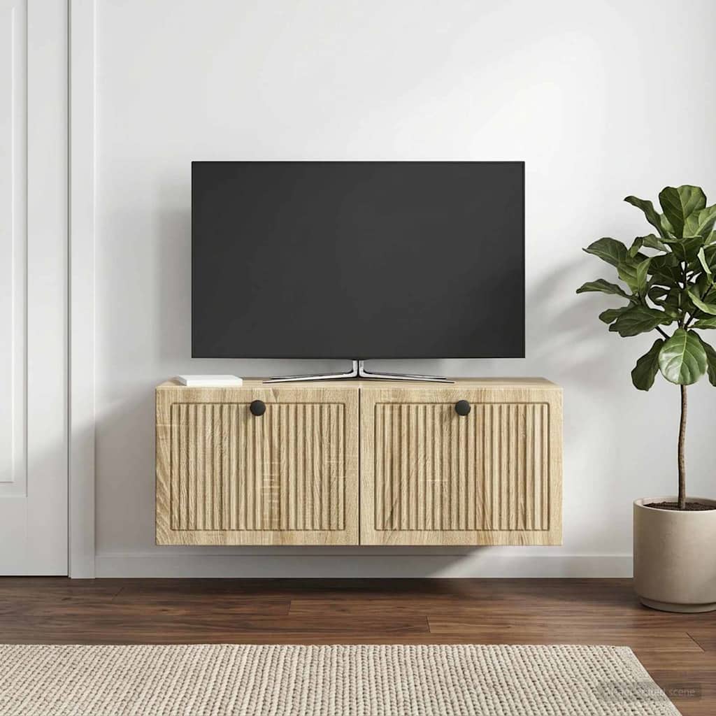 Seinälle asennettava TV-kaappi Sonoma-tammi 78,5 x 31 x 30 cm - Image 4
