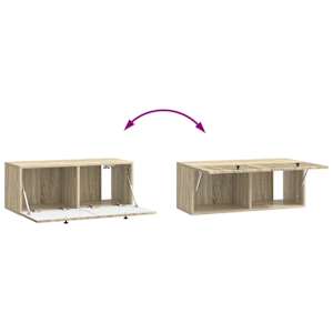 Nástěnná TV skříň Dub sonoma 78,5 x 31 x 30 cm Kompozitní dřevo - obrázek 10
