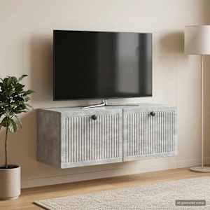 Nástěnná TV skříň Nástěnný Betonově šedá 78,5 x 31 x 30 cm - obrázek 4