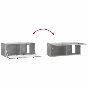 Nástěnná TV skříň Nástěnný Betonově šedá 78,5 x 31 x 30 cm - obrázek 10