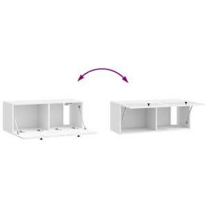 Nástěnná TV skříň Bílá s vysokým leskem 78,5 x 31 x 30 cm - obrázek 10