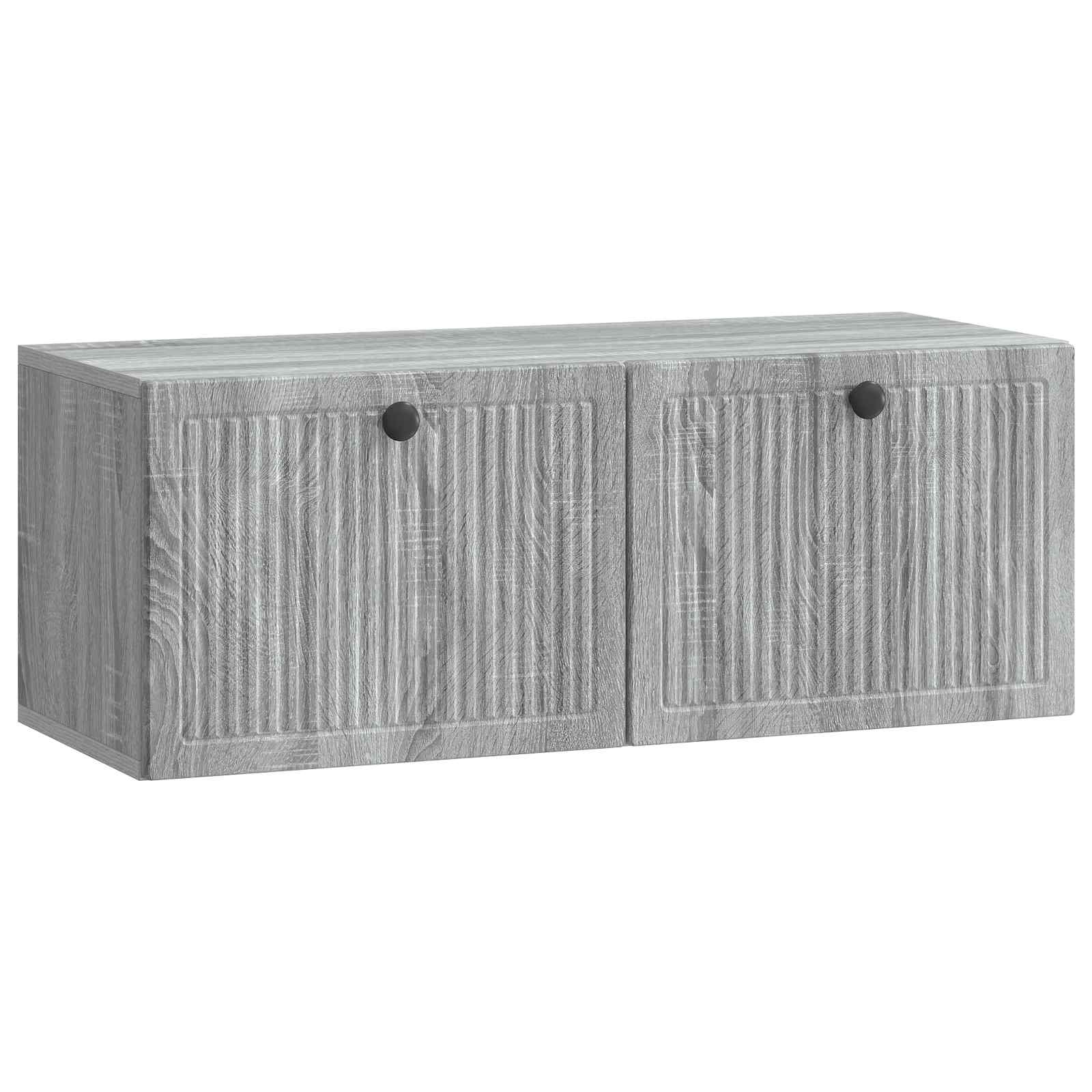 vidaXL Oglindă TV montată pe perete Sonoma gri 78,5 x 31 x 30 cm
