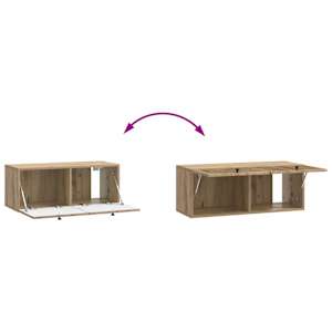 Nástěnná TV skříň 78,5 x 31 x 30 cm Dub artisan - obrázek 10