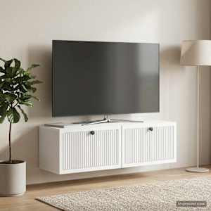 Nástěnná TV skříň Bílá 98 x 31 x 30 cm Kompozitní dřevo - obrázek 1