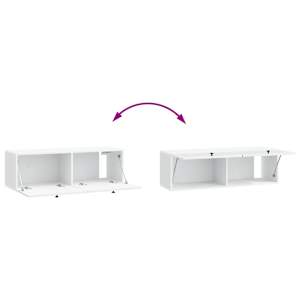 Nástěnná TV skříň Bílá 98 x 31 x 30 cm Kompozitní dřevo - obrázek 10
