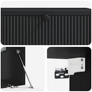 Nástěnná TV skříň Černá 98 x 31 x 30 cm Kompozitní dřevo - obrázek 7