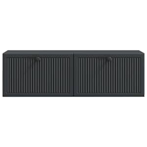 Nástěnná TV skříň Černá 98 x 31 x 30 cm Kompozitní dřevo - obrázek 4