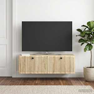 Nástěnná TV skříň Dub sonoma 98 x 31 x 30 cm Kompozitní dřevo - obrázek 4