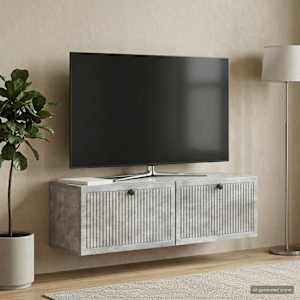 Nástěnná TV skříň Nástěnný Betonově šedá 98 x 31 x 30 cm - obrázek 4