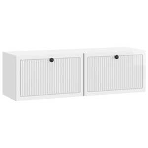 Nástěnná TV skříň Bílá s vysokým leskem 98 x 31 x 30 cm - obrázek 2