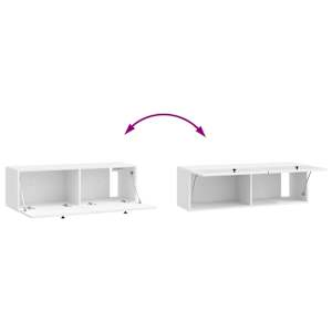 Nástěnná TV skříň Bílá s vysokým leskem 98 x 31 x 30 cm - obrázek 10