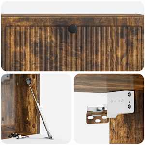 Nástěnná TV skříň Kouřový dub 98 x 31 x 30 cm Kompozitní dřevo - obrázek 9