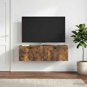 Nástěnná TV skříň Kouřový dub 98 x 31 x 30 cm Kompozitní dřevo - obrázek 4