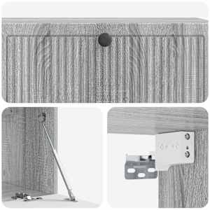 Nástěnná TV skříň Šedá sonoma 98 x 31 x 30 cm Kompozitní dřevo - obrázek 9