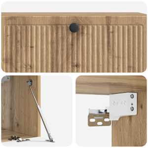 Nástěnná TV skříň 98 x 31 x 30 cm Dub artisan Kompozitní dřevo - obrázek 9
