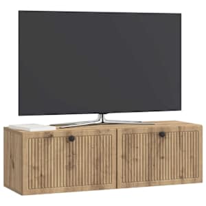 Nástěnná TV skříň 98 x 31 x 30 cm Dub artisan Kompozitní dřevo - obrázek 3
