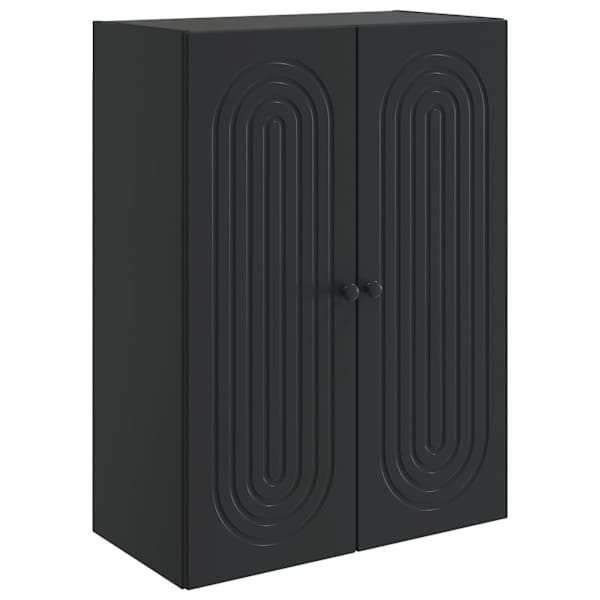 vidaXL Seinale kinnitatav kapp Must 66 x 34,5 x 90 cm Tehispuit