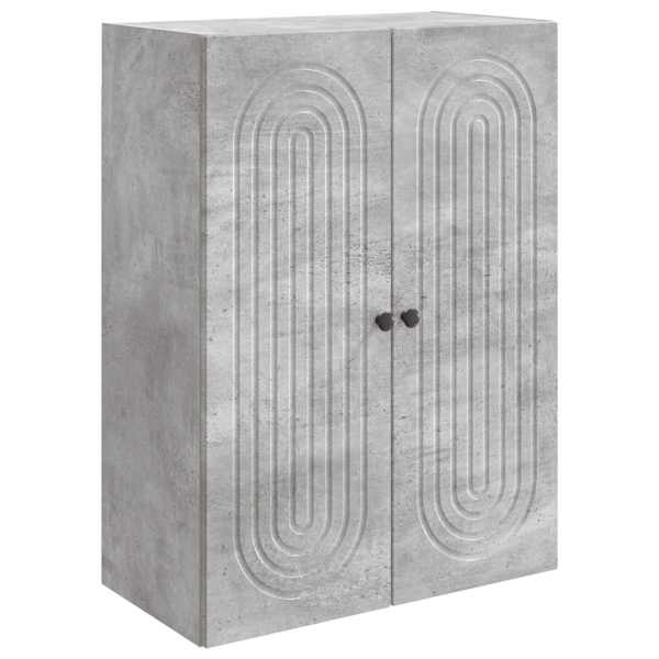 vidaXL Seinale kinnitatav kapp Betoonhall 66 x 34,5 x 90 cm Tehispuit
