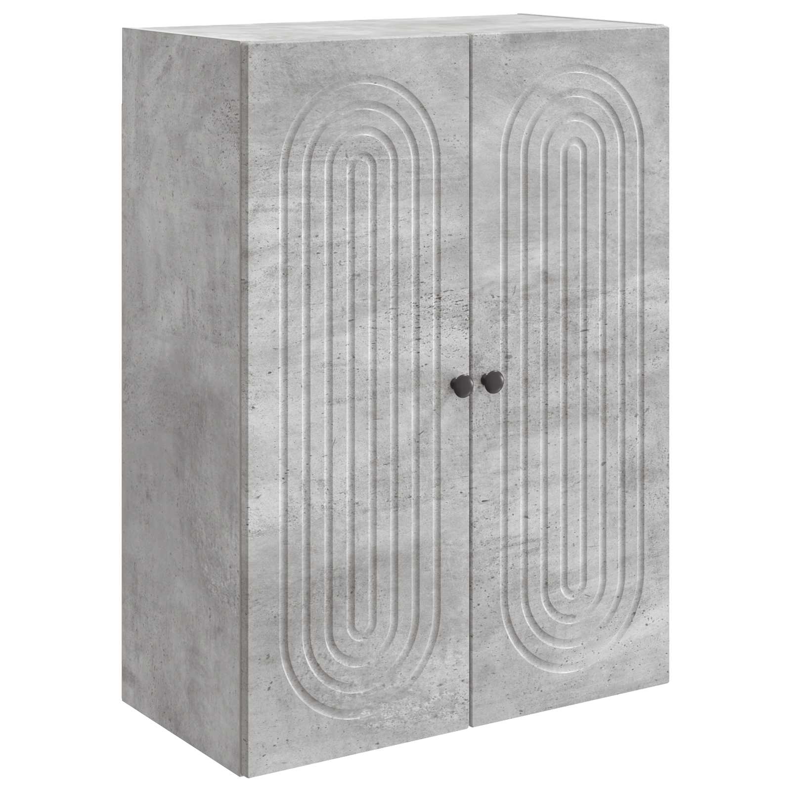 vidaXL Dulap montat pe perete Gri Beton 66 x 34,5 x 90 cm