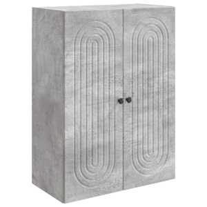 Omara za steno Betonsko siva 66 x 34,5 x 90 cm Inženirski les