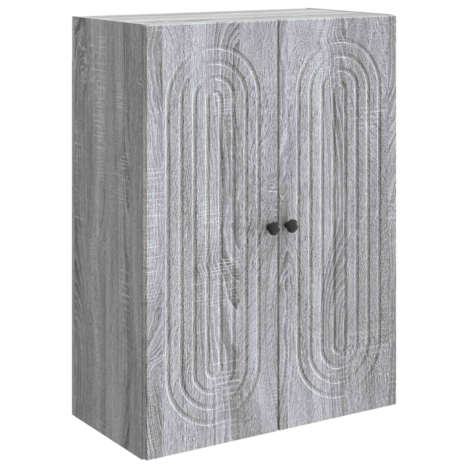 vidaXL Dulap montat pe perete Sonoma gri 66 x 34,5 x 90 cm