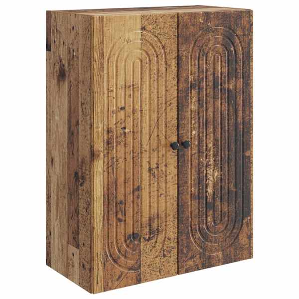 vidaXL Seinale kinnitatav kapp Vana puit 66 x 34,5 x 90 cm Tehispuit