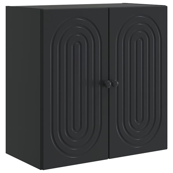 vidaXL Seinale kinnitatav kapp Must 59 x 31 x 60 cm Tehispuit