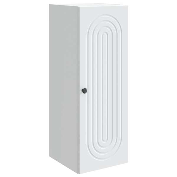 vidaXL Seinale kinnitatav kapp Valge 33 x 34,5 x 90 cm Tehispuit