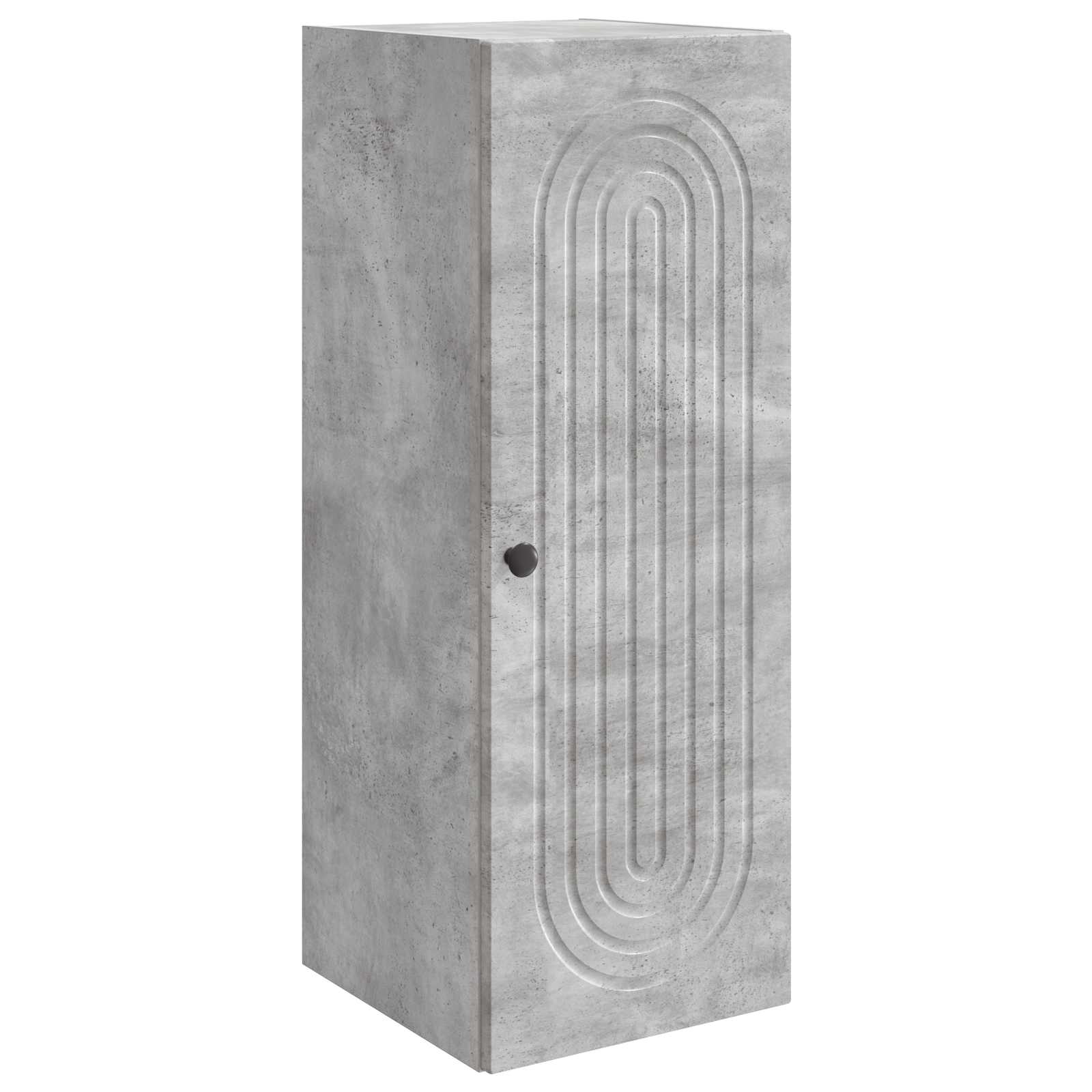 vidaXL Dulap montat pe perete Gri Beton 33 x 34,5 x 90 cm