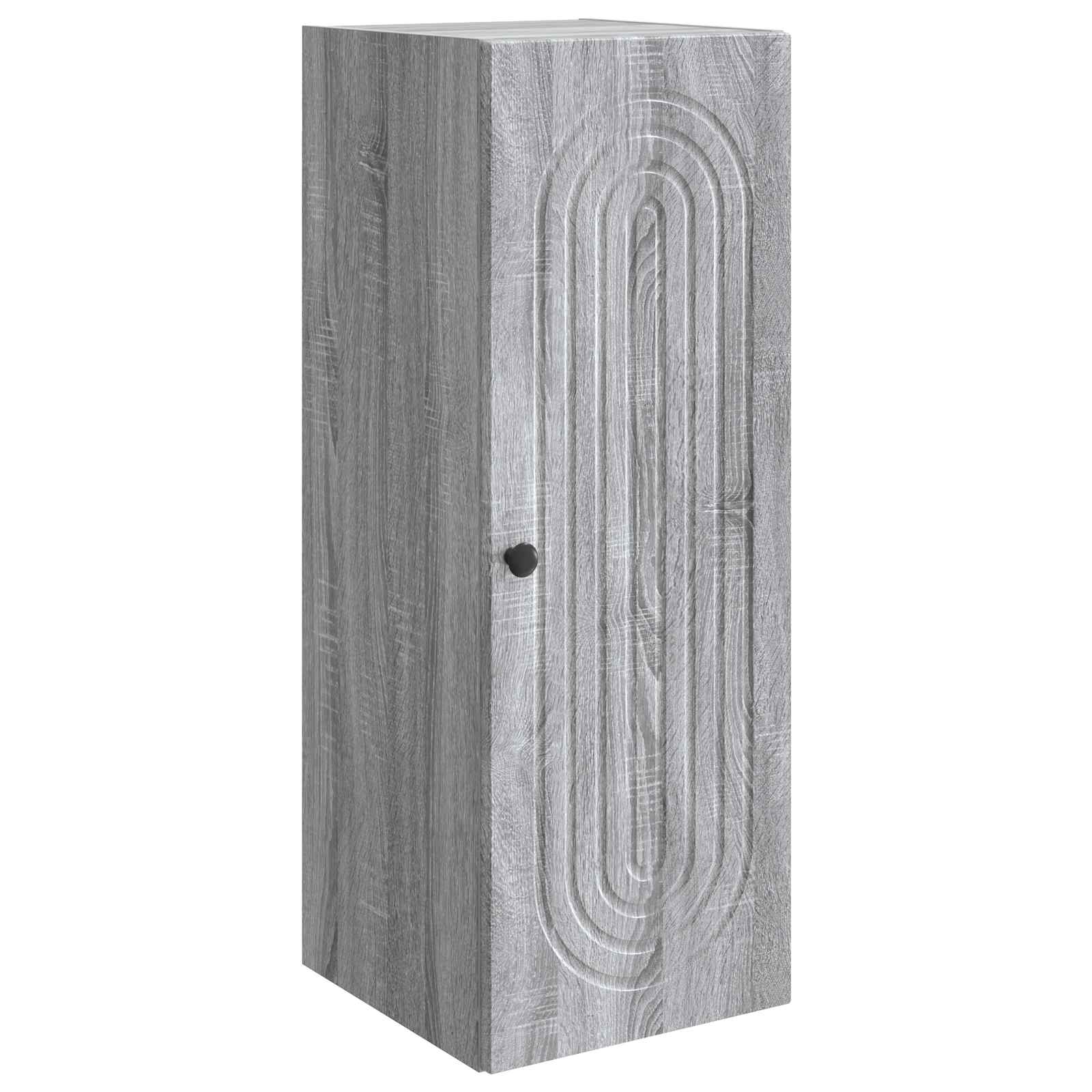 vidaXL Dulap montat pe perete Sonoma gri 33 x 34,5 x 90 cm