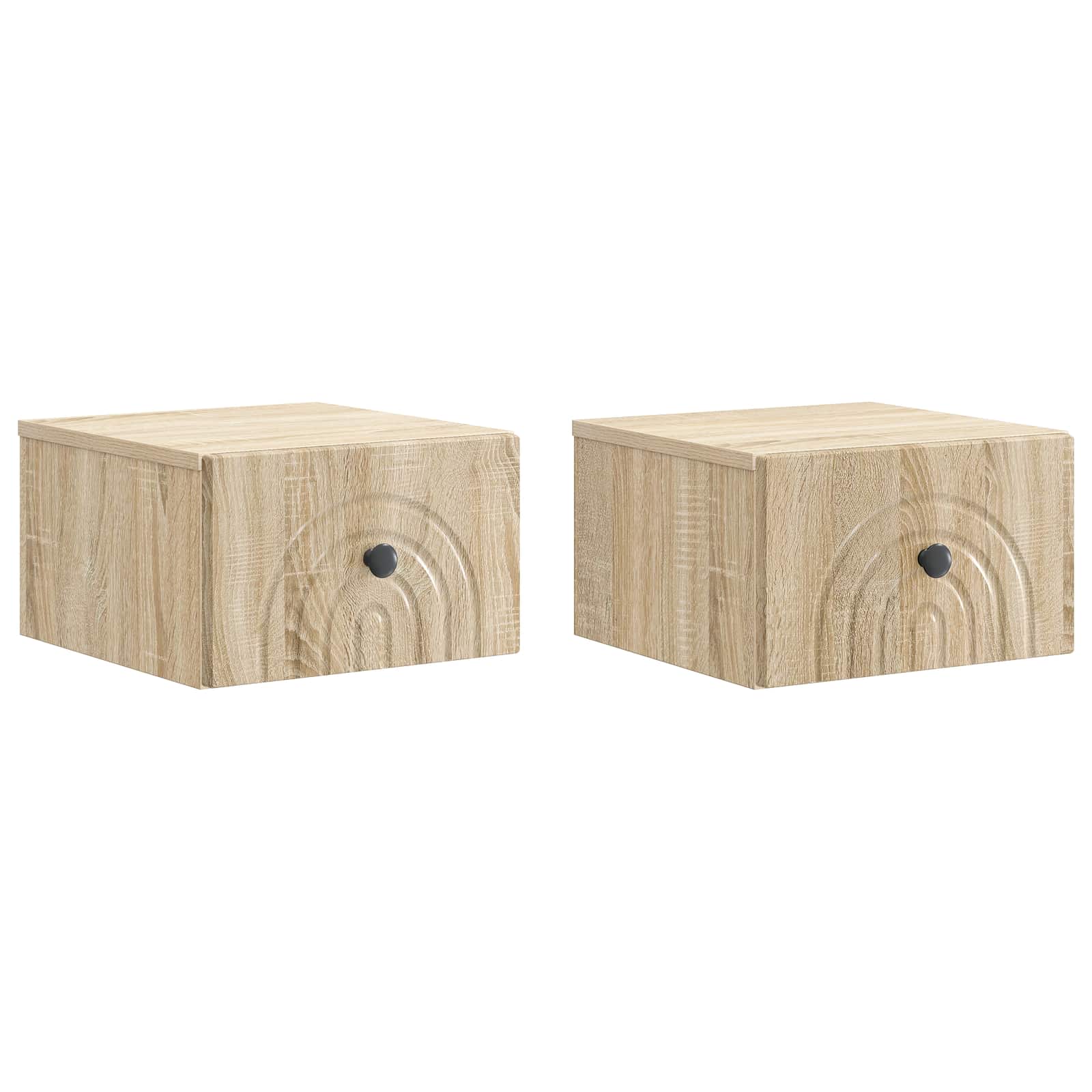 Nástěnný noční stolek 2 pcs Dub sonoma 33 x 34,5 x 20 cm
