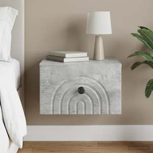 Stenski nočni omarici Betonsko siva 33 x 34,5 x 20 cm