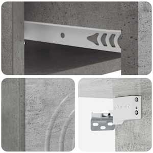 Nástěnný noční stolek 2 pcs Betonově šedá 33 x 34,5 x 20 cm - obrázek 10