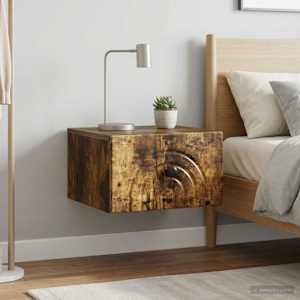 Nástěnný noční stolek 2 pcs Kouřový dub 33 x 34,5 x 20 cm - obrázek 4
