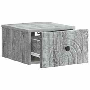 Nástěnný noční stolek 2 pcs Šedá sonoma 33 x 34,5 x 20 cm - obrázek 6
