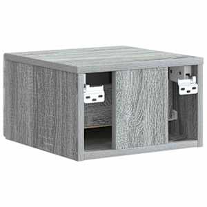 Nástěnný noční stolek 2 pcs Šedá sonoma 33 x 34,5 x 20 cm - obrázek 9