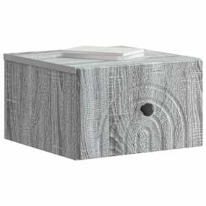 Nástěnný noční stolek 2 pcs Šedá sonoma 33 x 34,5 x 20 cm - obrázek 3