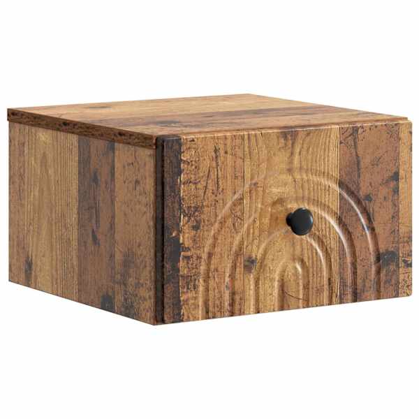 vidaXL Seinale kinnitatav &ouml;&ouml;tis Vana puit 33 x 34,5 x 20 cm Tehispuit