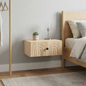 Nástěnný noční stolek 2 pcs Dub sonoma 49 x 34,5 x 20 cm - obrázek 4