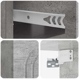 Nástěnný noční stolek 2 pcs Betonově šedá 49 x 34,5 x 20 cm - obrázek 10