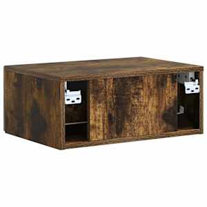 Nástěnný noční stolek 2 pcs Kouřový dub 49 x 34,5 x 20 cm - obrázek 9