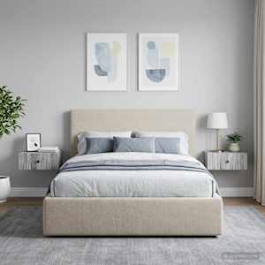 Stenski nočni omarici 2 kos Siva Sonoma 49 x 34,5 x 20 cm
