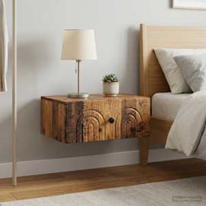Nástěnný noční stolek 2 pcs Staré dřevo 49 x 34,5 x 20 cm - obrázek 4