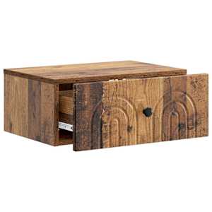 Nástěnný noční stolek 2 pcs Staré dřevo 49 x 34,5 x 20 cm - obrázek 6