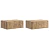 vidaXL Seinale kinnitatav &ouml;&ouml;tis 2 tk Artisan tamm 49 x 34,5 x 20 cm