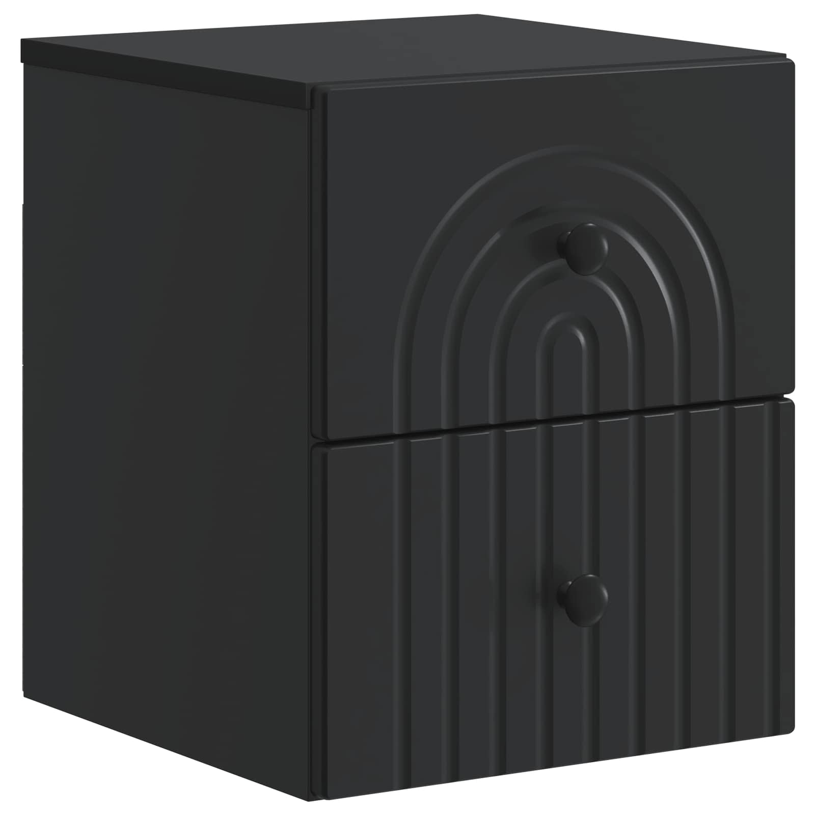 vidaXL Dulap de noapte suspendat cu sertar Negru 33 x 34,5 x 40 cm