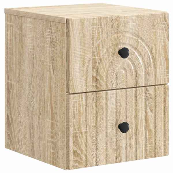 vidaXL Seinale kinnitatav &ouml;&ouml;tis sahtliga Sonoma tamm 33 x 34,5 x 40 cm