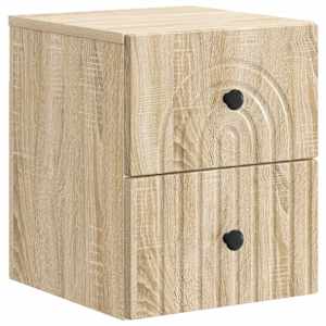 Nástěnný noční stolek 2 pcs Dub sonoma 33 x 34,5 x 40 cm - obrázek 5
