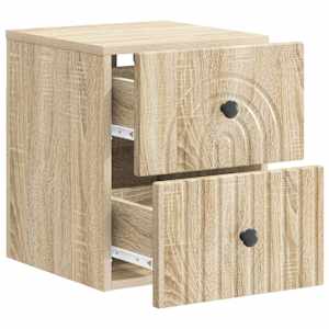 Nástěnný noční stolek 2 pcs Dub sonoma 33 x 34,5 x 40 cm - obrázek 6