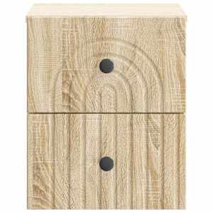 Nástěnný noční stolek 2 pcs Dub sonoma 33 x 34,5 x 40 cm - obrázek 7